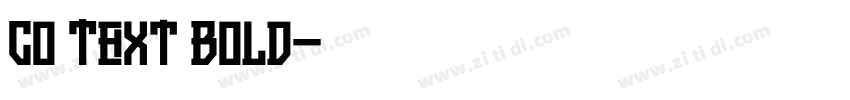 Co Text Bold字体转换